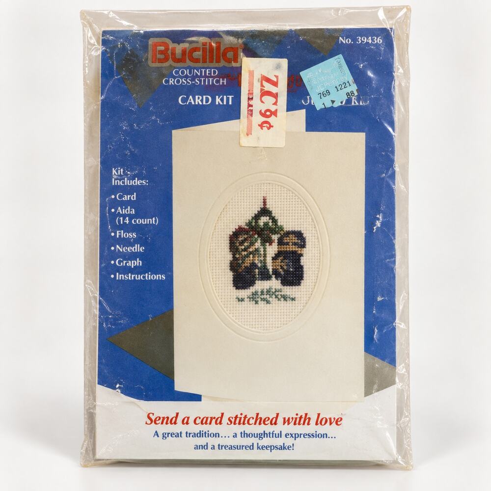 VTG 1988 Titan NEEDLECRAFT Christmas Card Cross Stitch Needlecraft Kit #81645